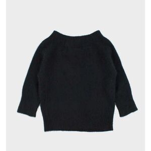 Mercer & Madison Angora Rabbit Hair Knit Sweater Black Fits Small